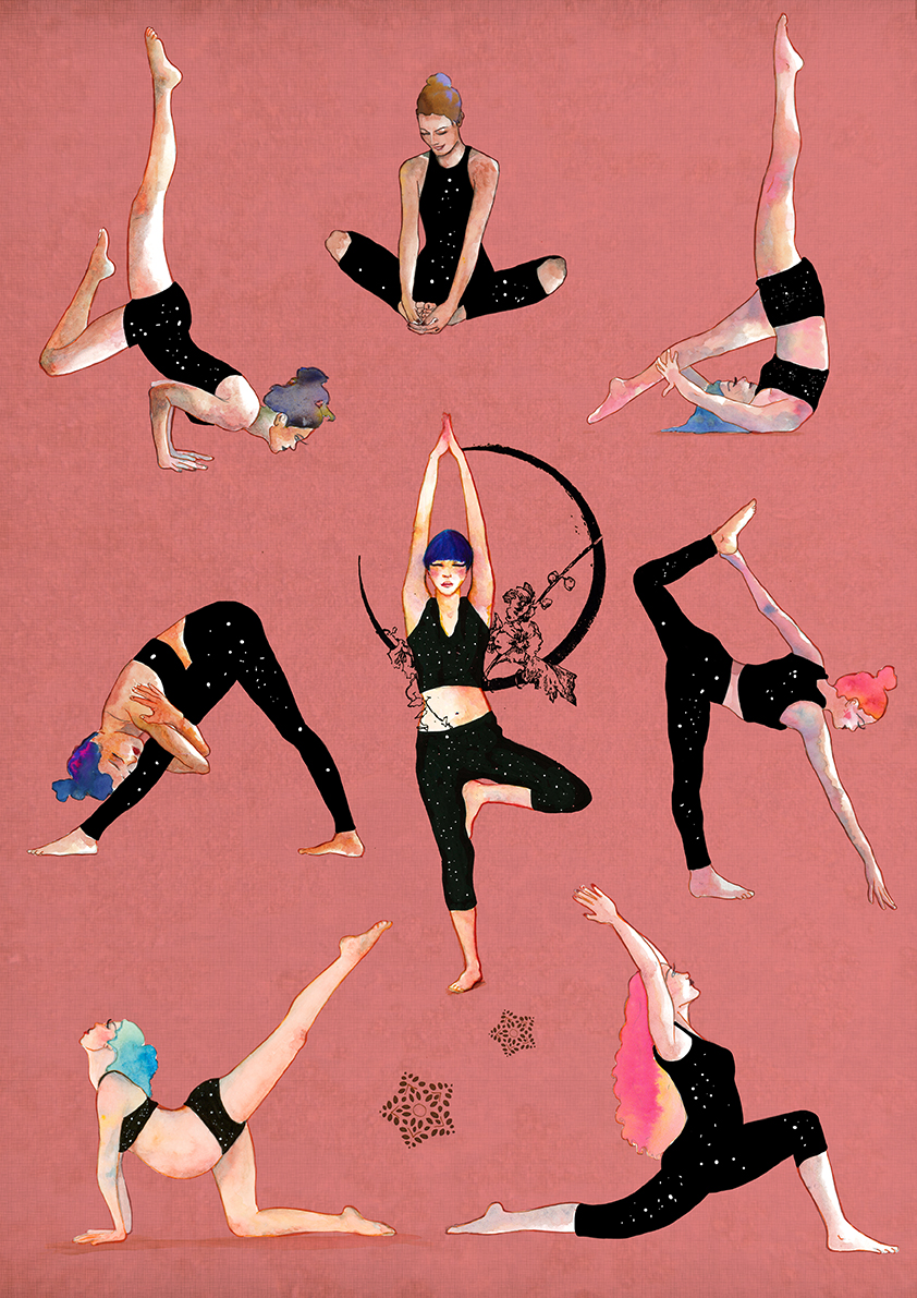Varias asanas yoga